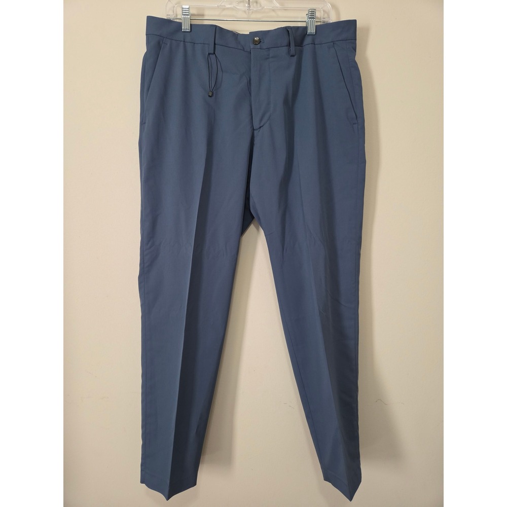 Zara Mens Blue Grey‎ Slim Fit Viscose Blend Dress Pants Trousers Size 34